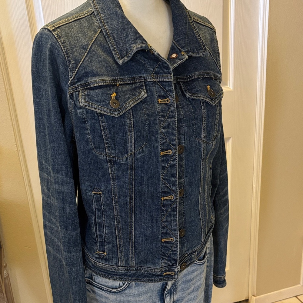 Pilcro Anthropologie Dark Blue Jean Jacket